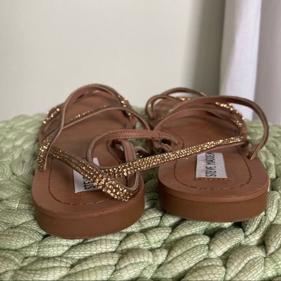 Steve Madden bronze Rita Rhinestone strap sandals - Picture 9 of 10